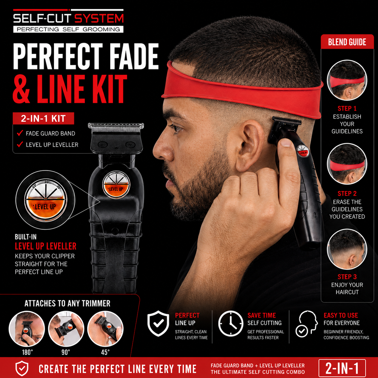 Self-Cut System 360° LED Mirror - Choose the setup that fits your grooming space.